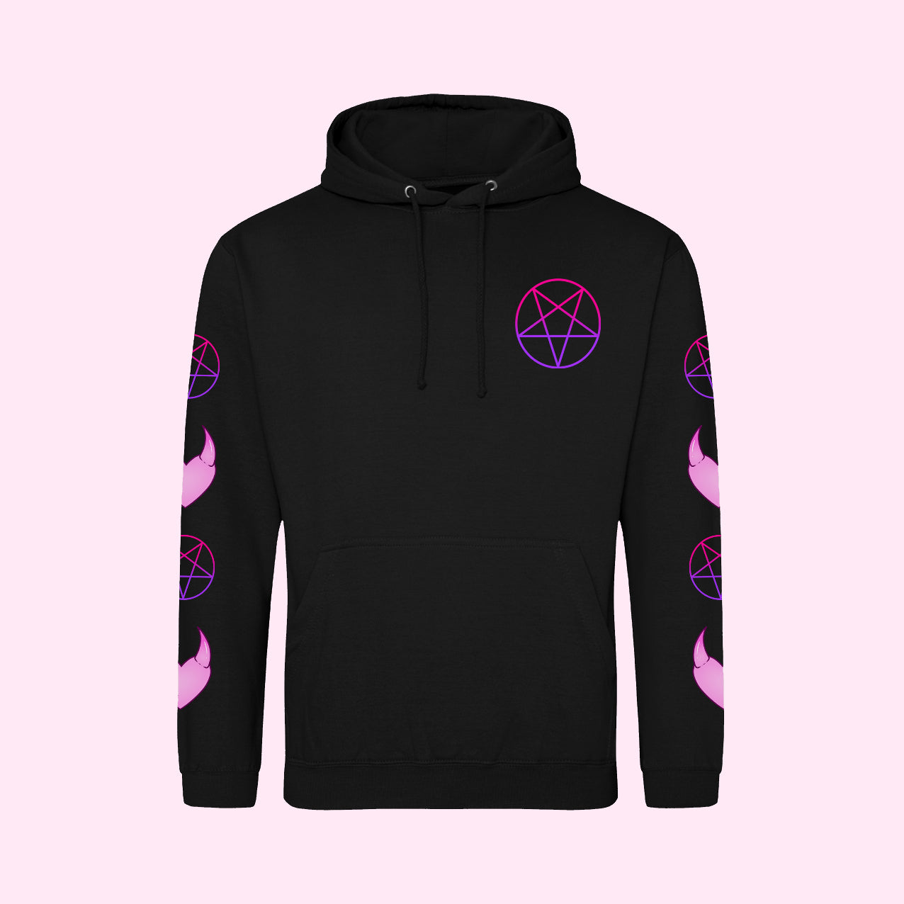 Pink Demon Girl Hoodie (Sizes S-5XL)