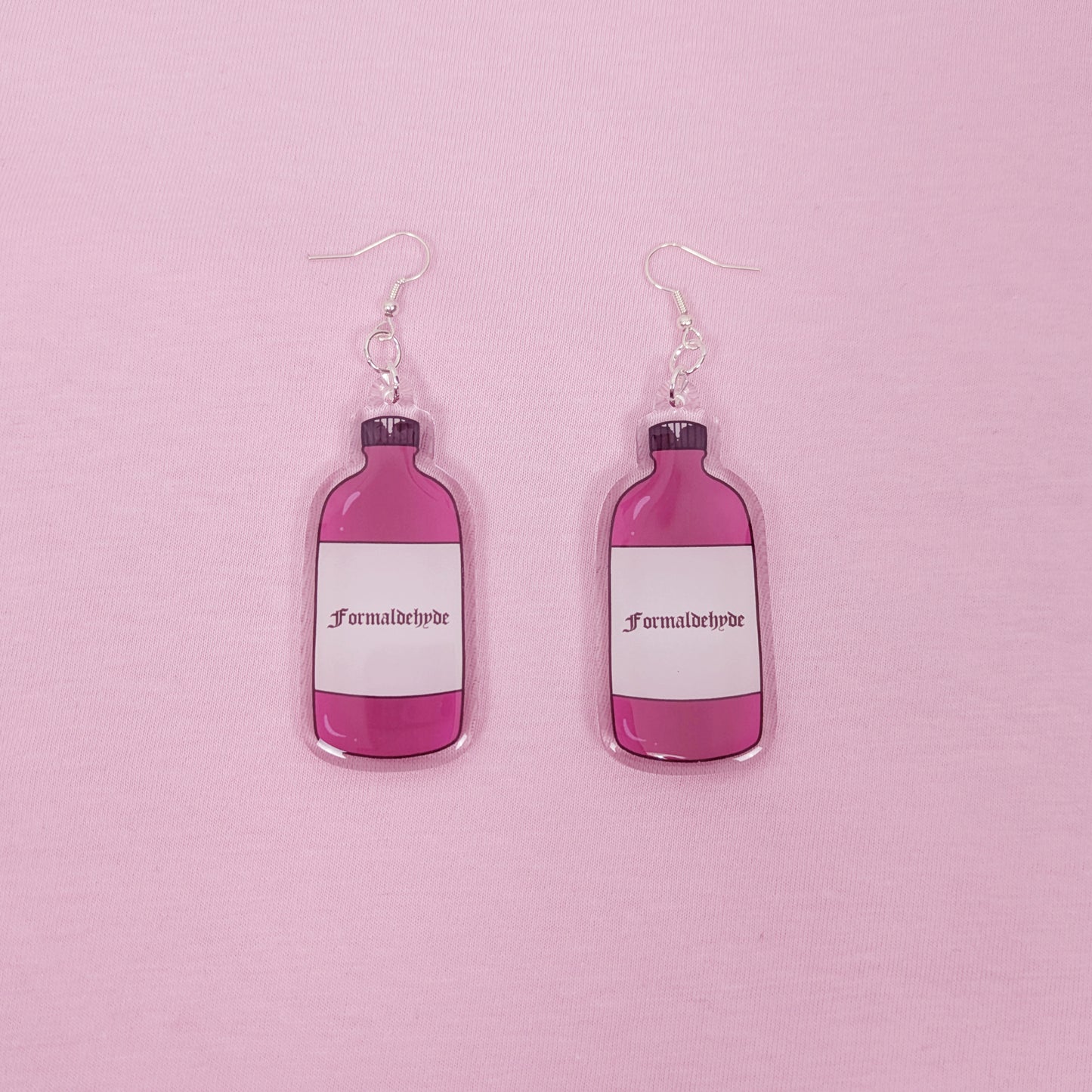 Formaldehyde Bottle 2.5 Inch Earrings