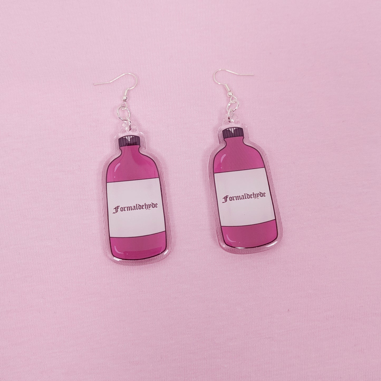Formaldehyde Bottle 2.5 Inch Earrings