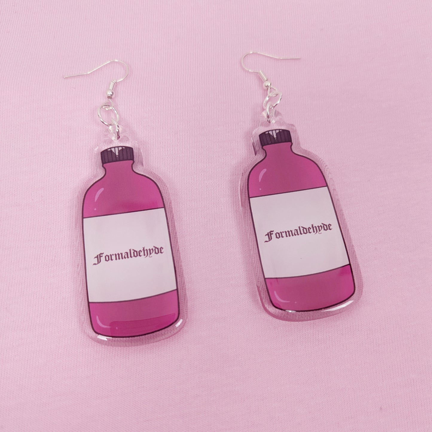 Formaldehyde Bottle 2.5 Inch Earrings