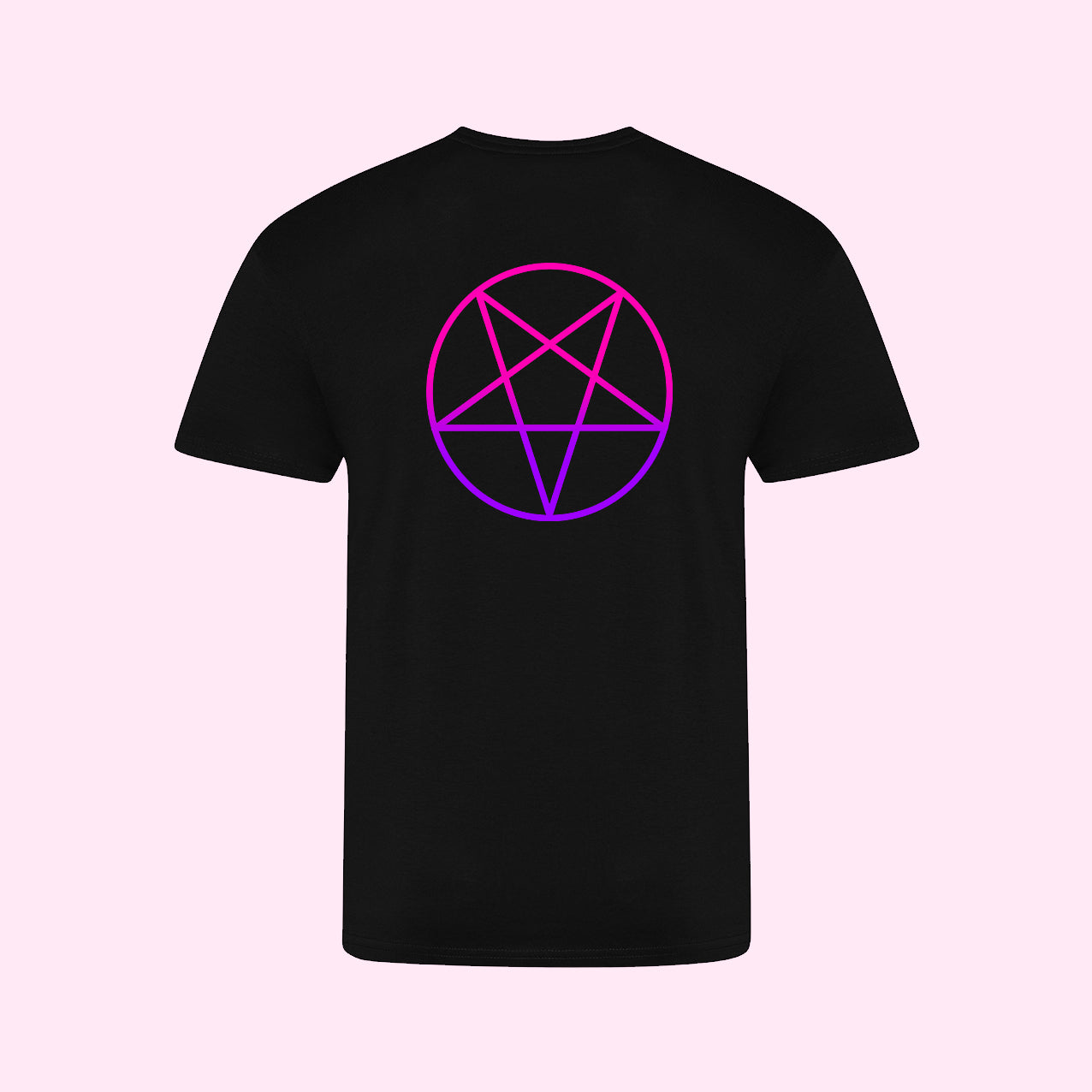 Pink Purple Ombre Inverted Pentagram T-Shirt (Sizes S-5XL)