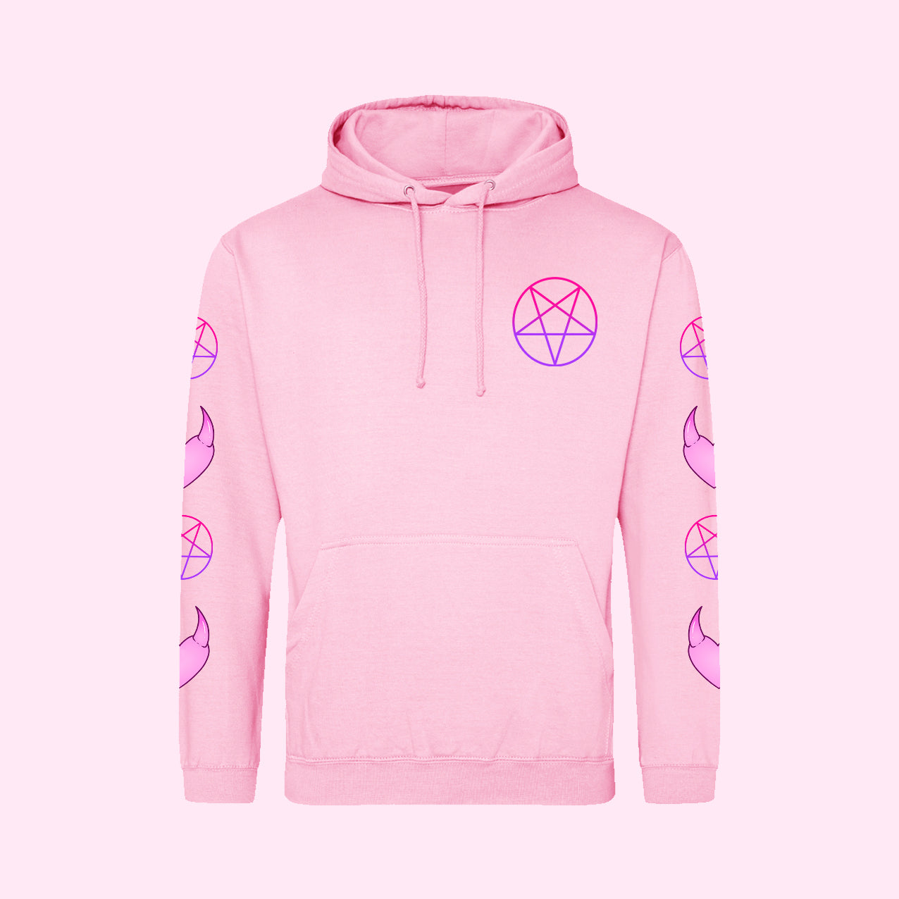 Pink Demon Girl Hoodie (Sizes S-5XL)