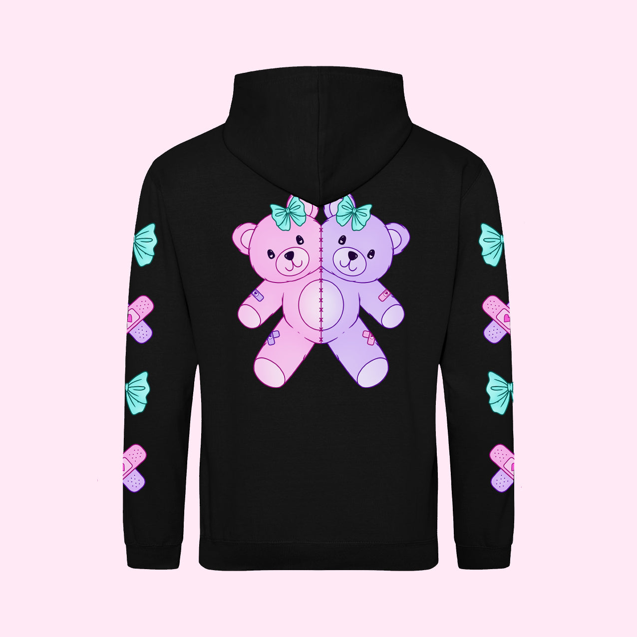 Conjoined Teddy Bears Hoodie (Sizes S-5XL)