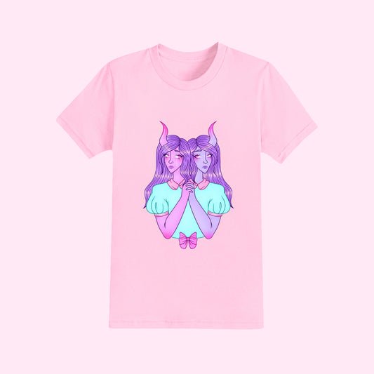 Conjoined Twin Monster Girls T-Shirt (Sizes S-5XL)