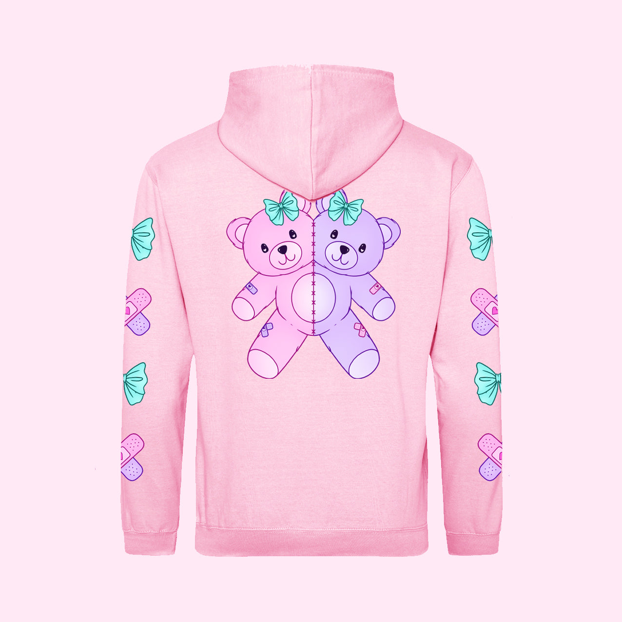 Conjoined Teddy Bears Hoodie (Sizes S-5XL)