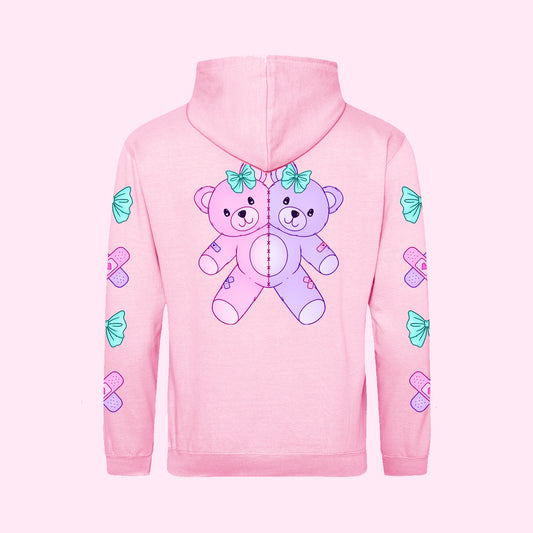 Conjoined Teddy Bears Hoodie (Sizes S-5XL)