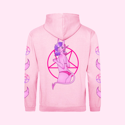 Pink Demon Girl Hoodie (Sizes S-5XL)